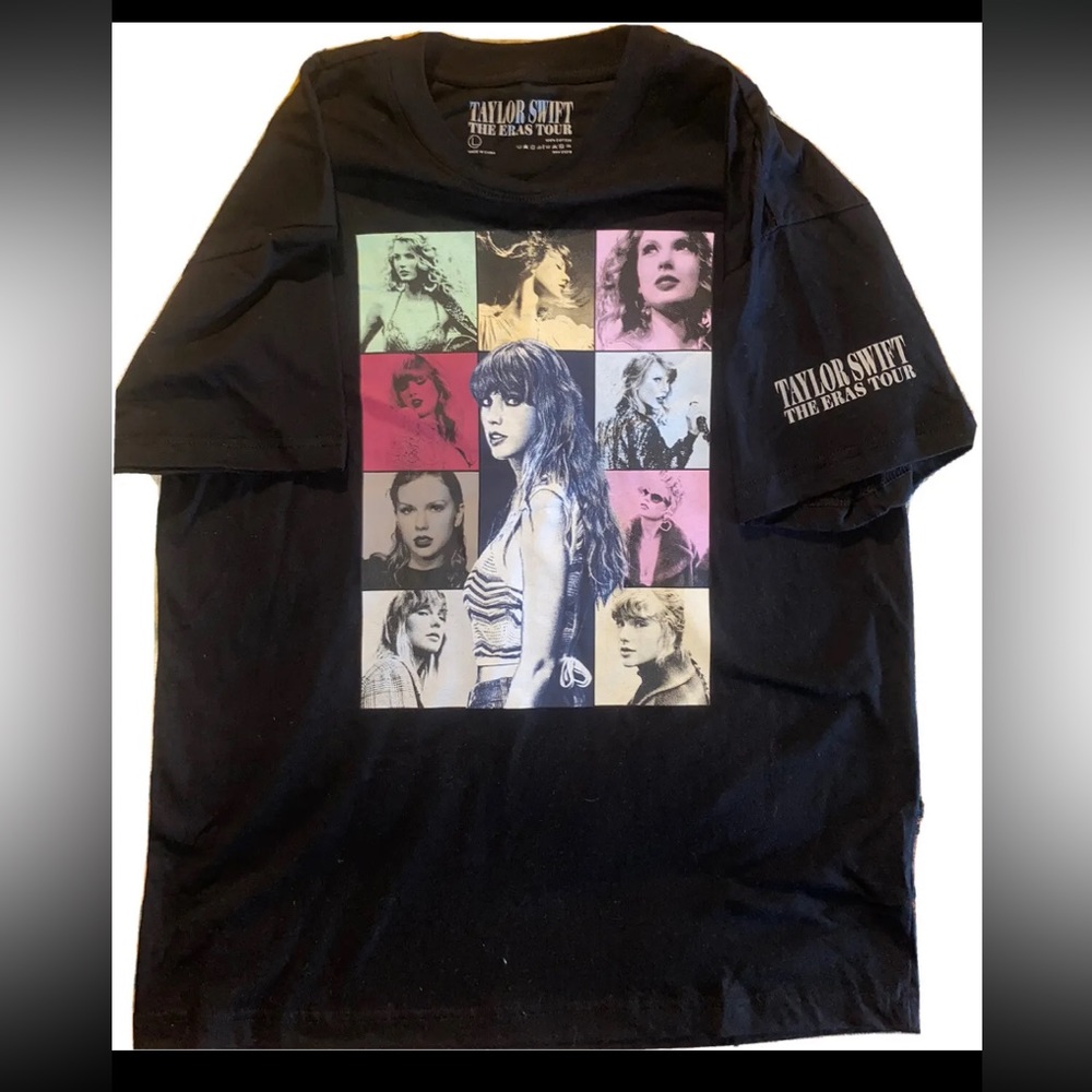 Taylor Swift The Eras Tour Official merch Black T-shirt size Large